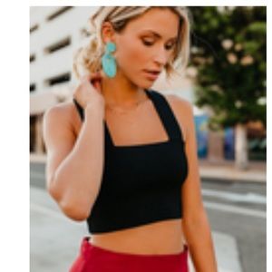 Black crop top